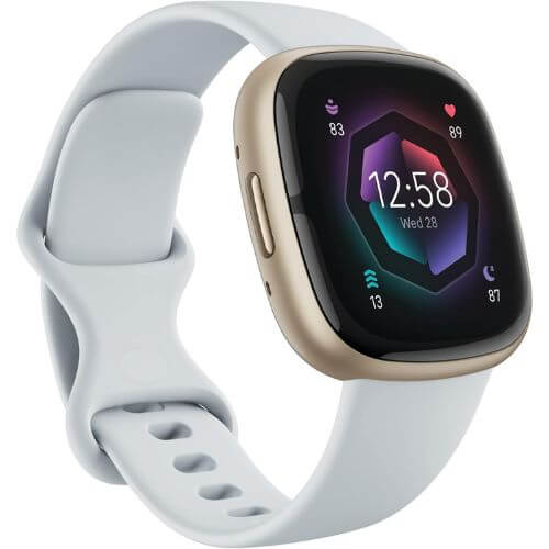 Fitbit Sense 2 on a senior's wrist